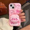 قاب گوشی آیفون خوك پاپ سوكت دار🐷 سيليكوني اورجينال
