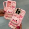 قاب گوشی آیفون خوك پاپ سوكت دار🐷 سيليكوني اورجينال