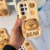 قاب فانتزی سامسونگ خرس پاپ سوکت دار BEAR سیلیکونی اورجینال