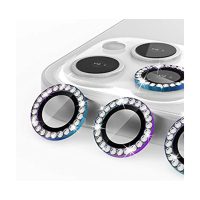 محافظ لنز دوربین مدل رینگی نگین دار هفت رنگ مناسب برای گوشی موبایل اپل iPhone 11 Pro Max