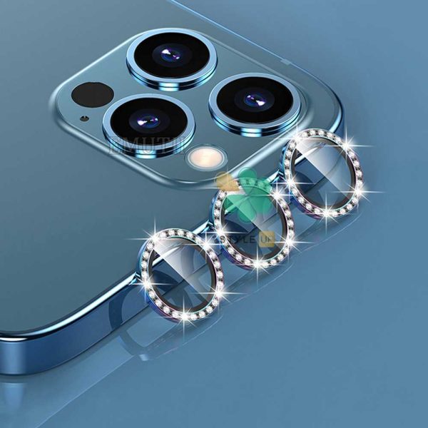 محافظ لنز دوربین مدل رینگی نگین دار مناسب برای گوشی موبایل اپل iPhone 13 Pro